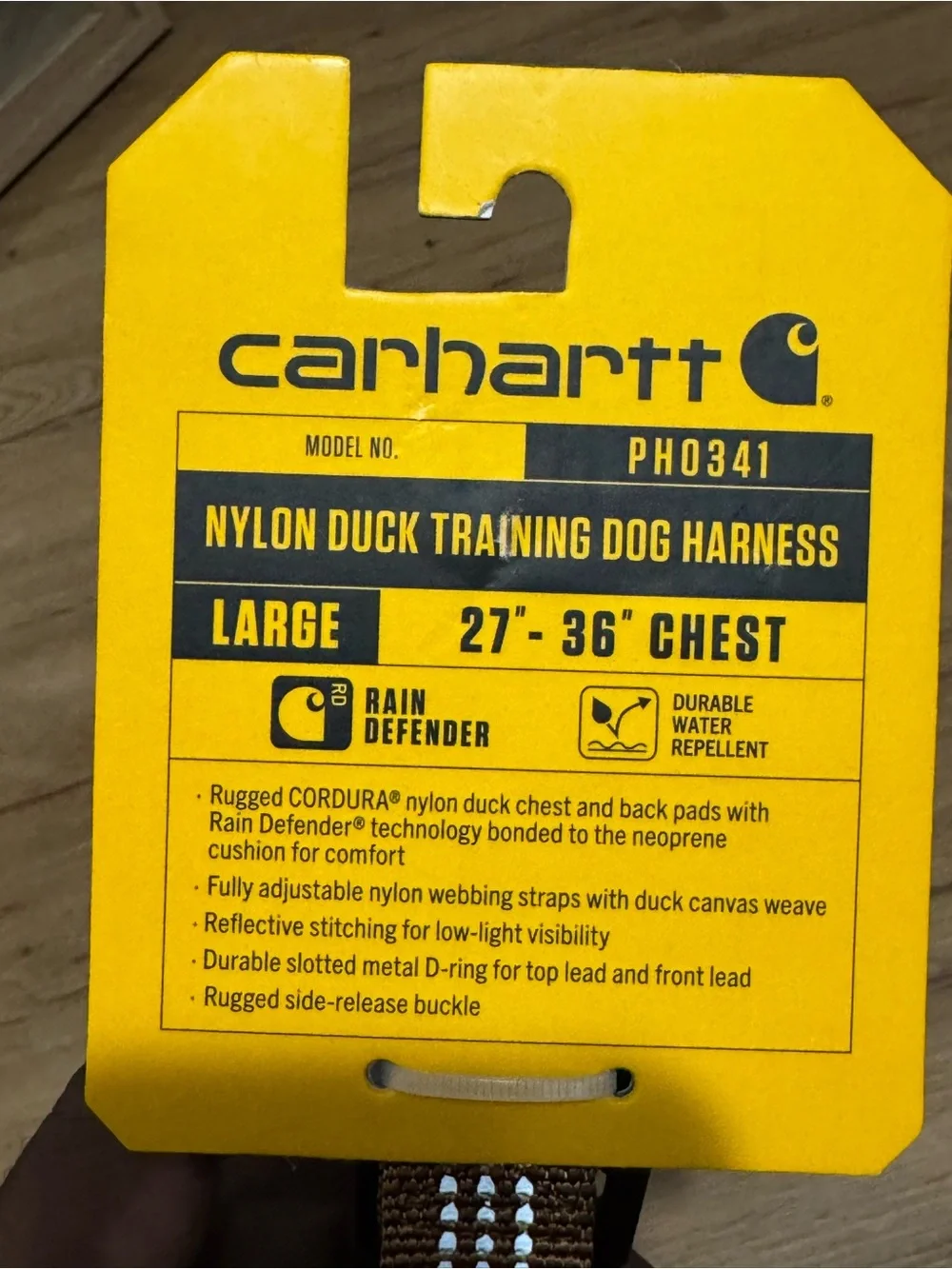 Carhartt Nylon Duck No Pull Dog Harness Adjustable Small PH0486 